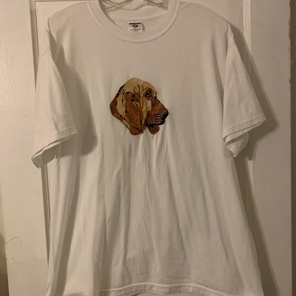 Vintage Blood Hound Embroidered Tee Sz XL
